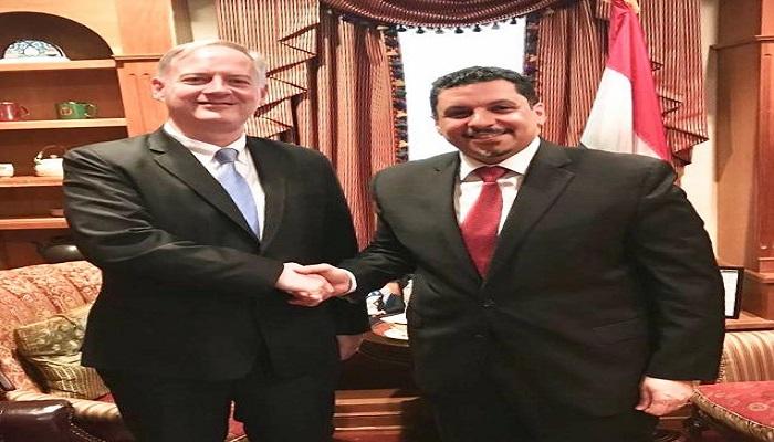السفير الأمريكي الجديد لدى اليمن مع أحمد عوض بن مبارك