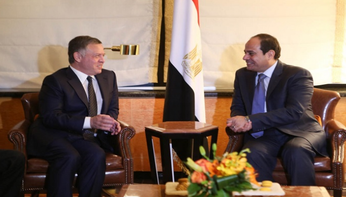 الرئيس المصري عبدالفتاح السيسي والعاهل الأردني الملك عبدالله - أرشيفية
