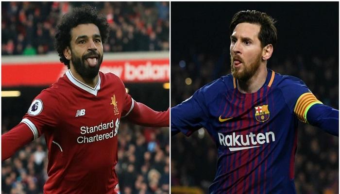 ليونيل ميسي ومحمد صلاح