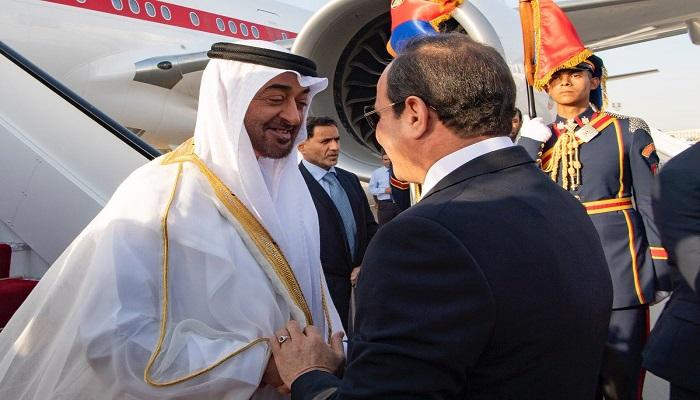 الشيخ محمد بن زايد آل نهيان والرئيس المصري عبدالفتاح السيسي