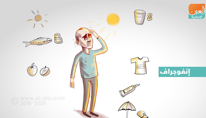 أشعة الشمس المباشرة تصيب بالإجهاد الحراري