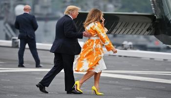 ترامب وزوجته يغادران اليابان بعد زيارة استمرت 4 أيام
