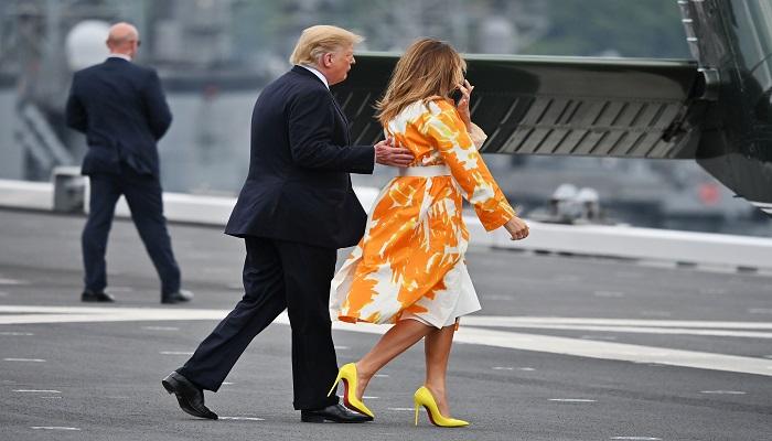 ترامب وزوجته يغادران اليابان بعد زيارة استمرت 4 أيام