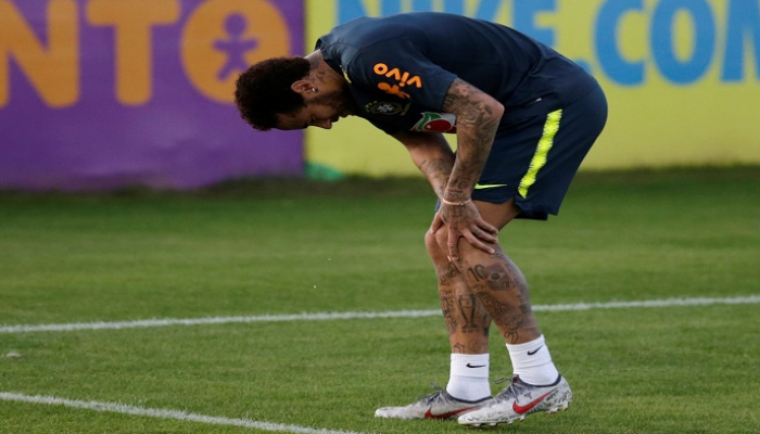 نيمار في تدريبات البرازيل