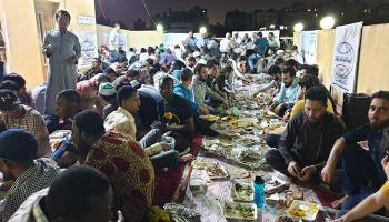 جانب من الإفطار في مدينة  البعوث الإسلامية بالقاهرة