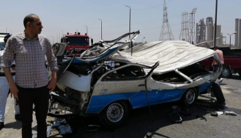 جانب من الخسائر المادية التي خلّفها الحادث