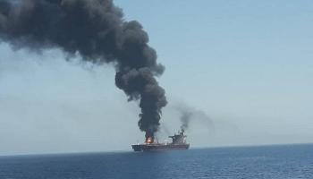 إحدى ناقلتي النفط التي استهدفت في خليج عمان