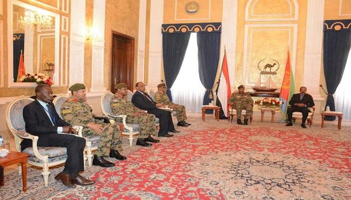 رئيس إريتريا يستقبل رئيس المجلس العسكري الانتقالي السوداني