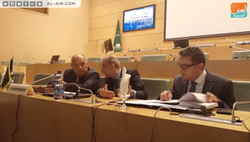 وزير الخارجية المصري أثناء الاجتماع التشاوري في أديس أبابا