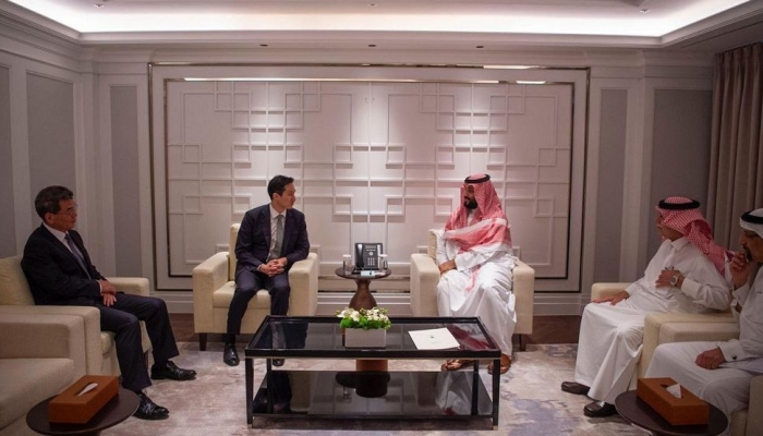 ولي العهد السعودي يلتقي قيادات مجموعة هيونداي