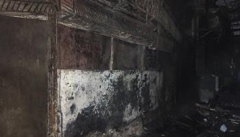 بعض آثار حريق العتبة بالقاهرة