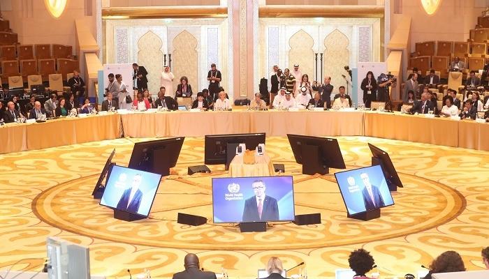 جانب من اجتماع وزراء الصحة والمناخ في أبوظبي