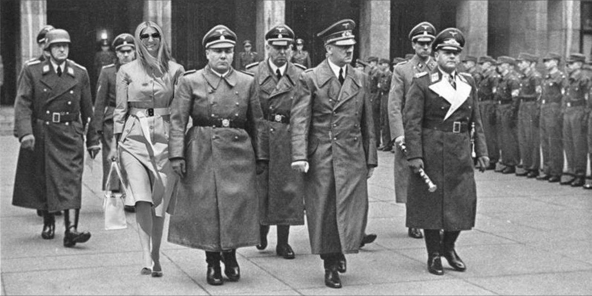 صورة مركبة تظهر فيها إيفانكا ترامب ضمن الوفد المرافق للزعيم النازي هتلر