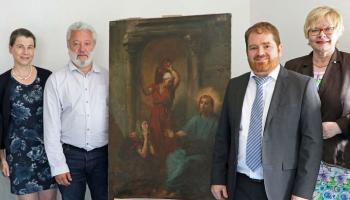 لوحة الفنان الفرنسي تيودور كاسيريو مع محققي الشرطة