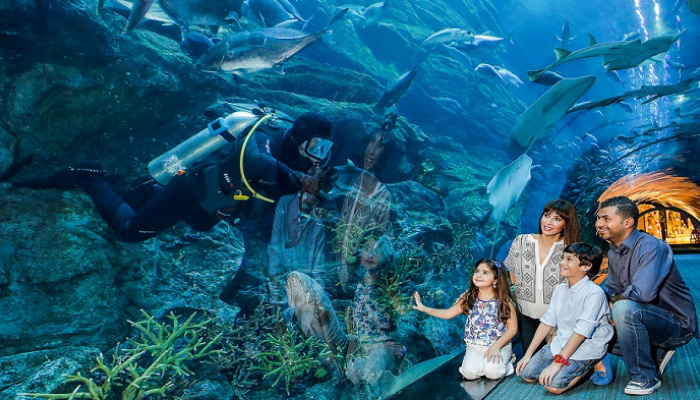 دبي أكواريوم وحديقة الحيوانات المائية الأفضل في العالم