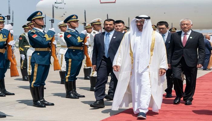 الشيخ محمد بن زايد آل نهيان لدى وصوله الصين