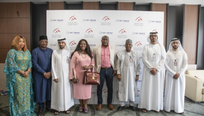 مطار الشارقة يستقبل الرحلة الافتتاحية لشركة "Air Peace النيجيرية