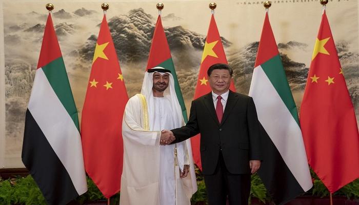 الشيخ محمد بن زايد آل نهيان والرئيس الصيني شي جين بينغ