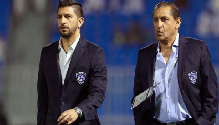 المدرب الأرجنتيني رامون دياز ونجله إيميليانو