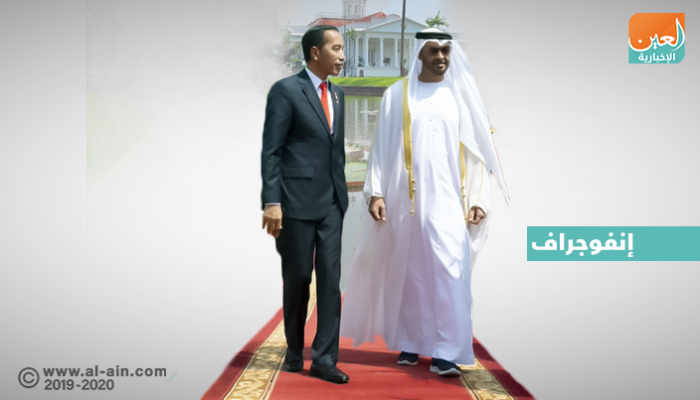 الشيخ محمد بن زايد آل نهيان والرئيس الإندونيسي