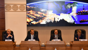 جانب من مؤتمر صحفي للوزراء المشاركين في منتدى غاز شرق المتوسط