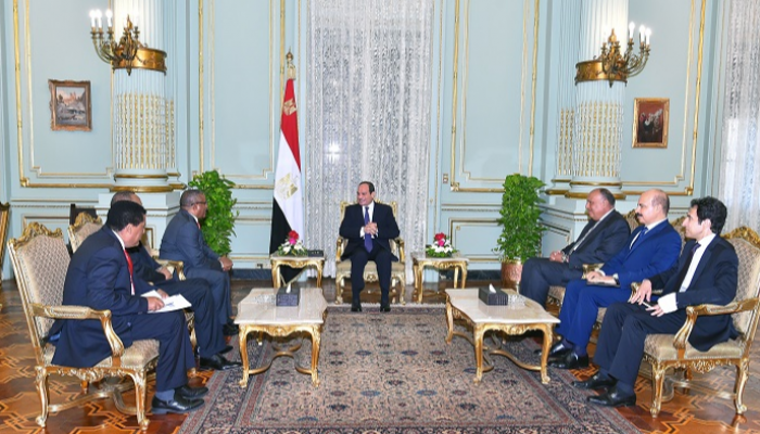 الرئيس عبدالفتاح السيسي يستقبل وزير خارجية إثيوبيا
