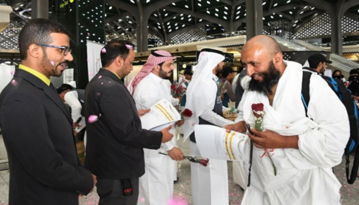 جانب من استقبال الحجاج