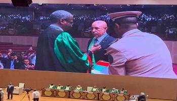 جانب من تنصيب الرئيس الموريتاني المنتخب محمد ولد الغزواني