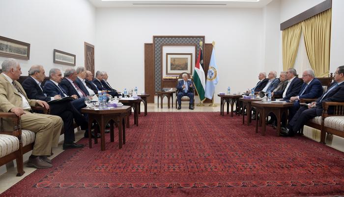 جانب من اجتماع لجنة وقف العمل بالاتفاقيات مع إسرائيل