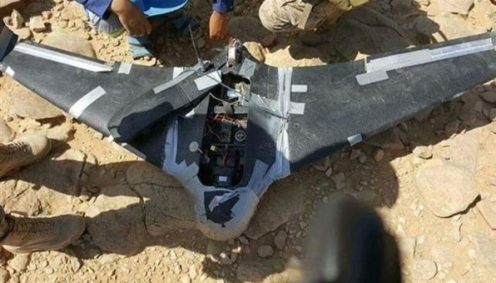 طائرة تجسس حوثية تم إسقاطها في وقت سابق- أرشيفية