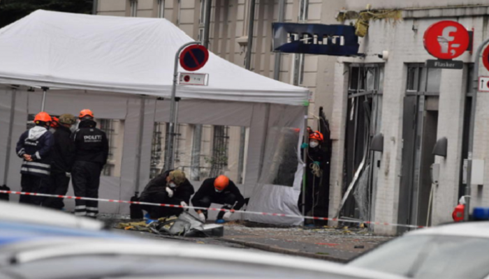 آثار انفجار أمام مركز للشرطة في كوبنهاجن