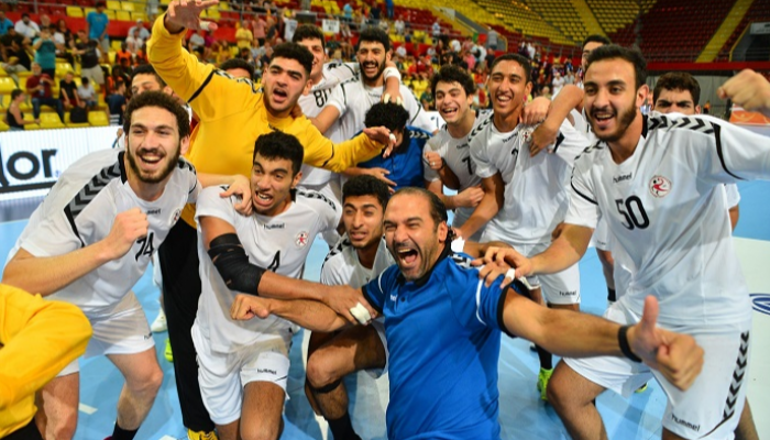 فرحة منتخب مصر بعد المباراة