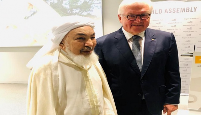 الرئيس الألماني خلال استقباله "بن بيه"