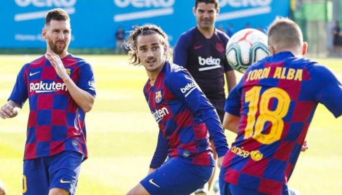 ميسي من التدريب الأخير لبرشلونة