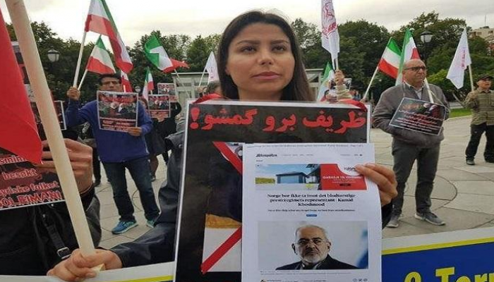 الجالية الإيرانية في النرويج.. مظاهرات ضد زيارة ظريف للبلاد
