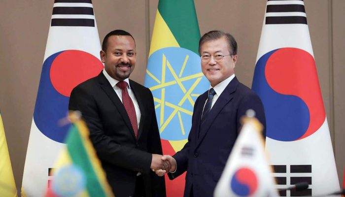 رئيس الوزراء الإثيوبي ورئيس كوريا الجنوبية