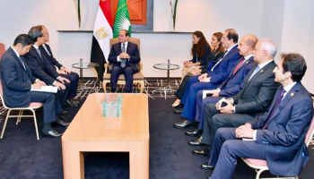 السيسي خلال لقاء رئيس مجلس إدارة شركة ميتسوبيشي اليابانية