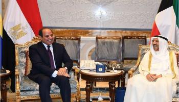 الأمير صباح الأحمد الجابر الصباح والرئيس عبدالفتاح السيسي