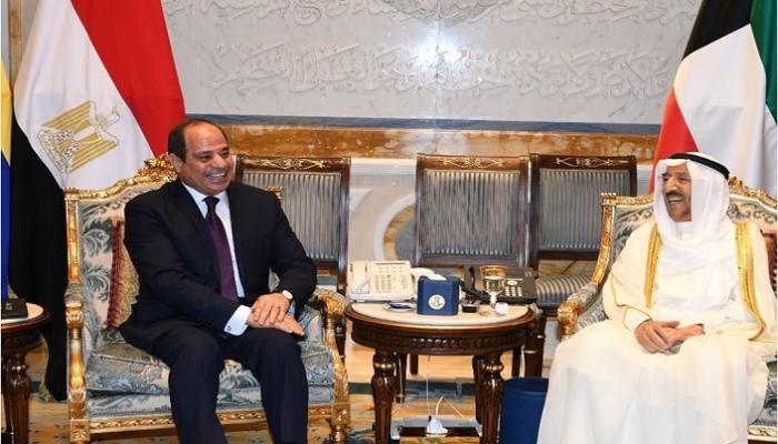 الأمير صباح الأحمد الجابر الصباح والرئيس عبدالفتاح السيسي