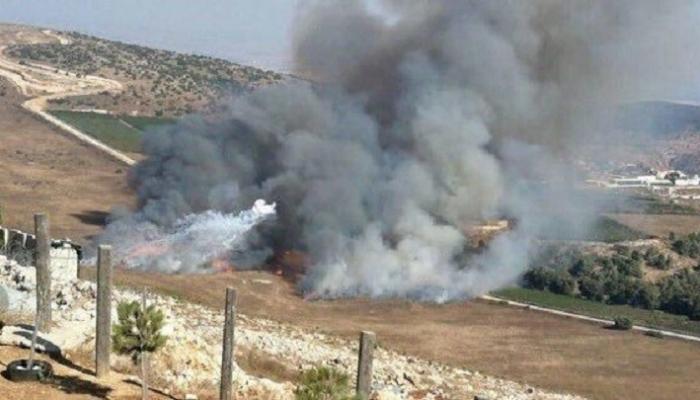 آثار القصف المتبادل بين حزب الله وإسرائيل في الجنوب اللبناني