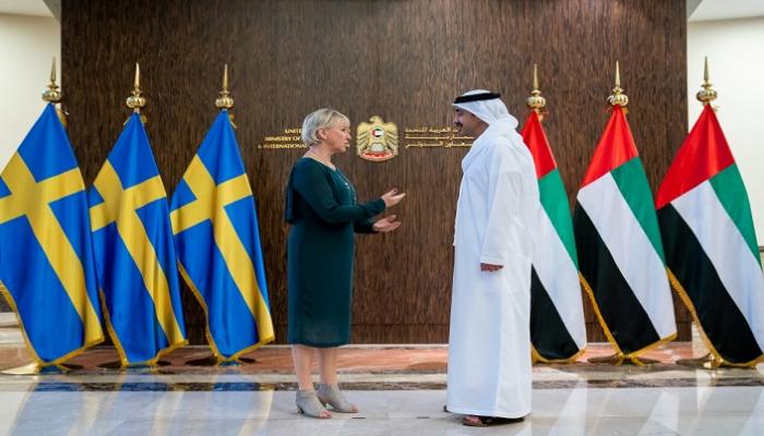 الشيخ عبدالله بن زايد آل نهيان ووزيرة خارجية السويد