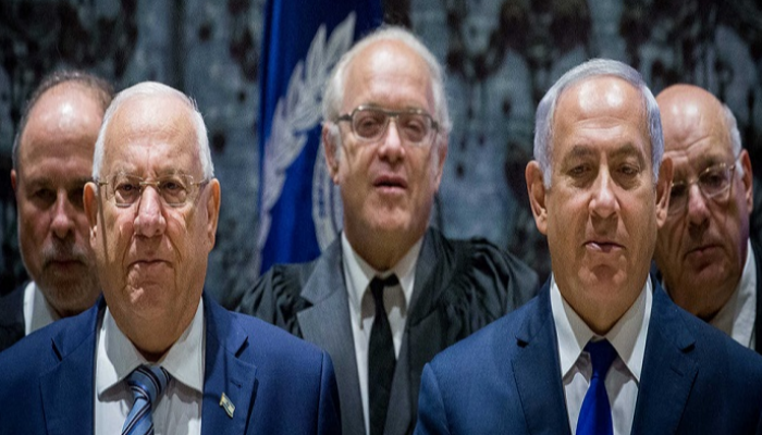  رئيس وزراء إسرائيل بنيامين نتنياهو والرئيس الإسرائيلي رؤوبين ريفلين