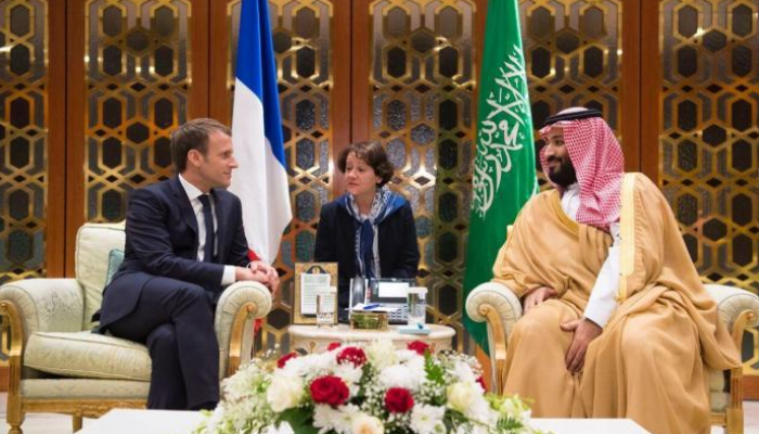 الأمير محمد بن سلمان والرئيس إيمانويل ماكرون - أرشيفية