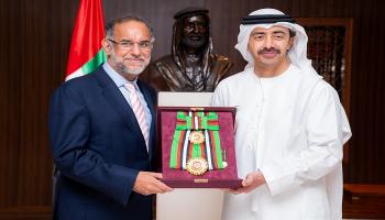 الشيخ عبدالله بن زايد آل نهيان ونفديب سينج سوري سفير الهند