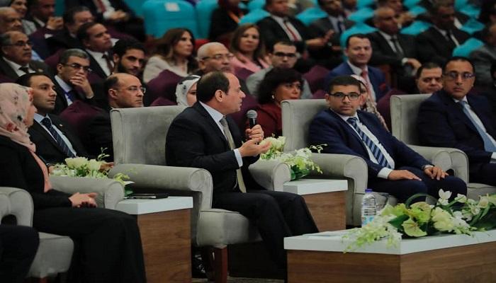 الرئيس المصري خلال مؤتمر الشباب بالقاهرة