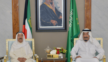 لقاء سابق بين العاهل السعودي وأمير الكويت