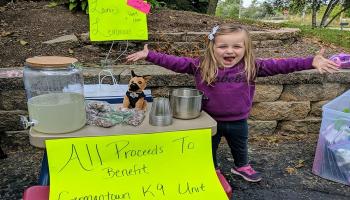 ليني ستيفنز جمعت 754 دولارا عن طريق بيع الوجبات الخفيفة وعصير الليمون