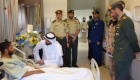 وزير الدولة الإماراتي لشؤون الدفاع يزور جرحى الواجب