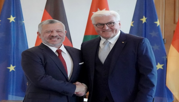 لقاء العاهل الأردني مع رئيس ألمانيا 