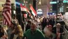 السيسي يصل نيويورك والجالية المصرية تنظم مسيرات ترحيب